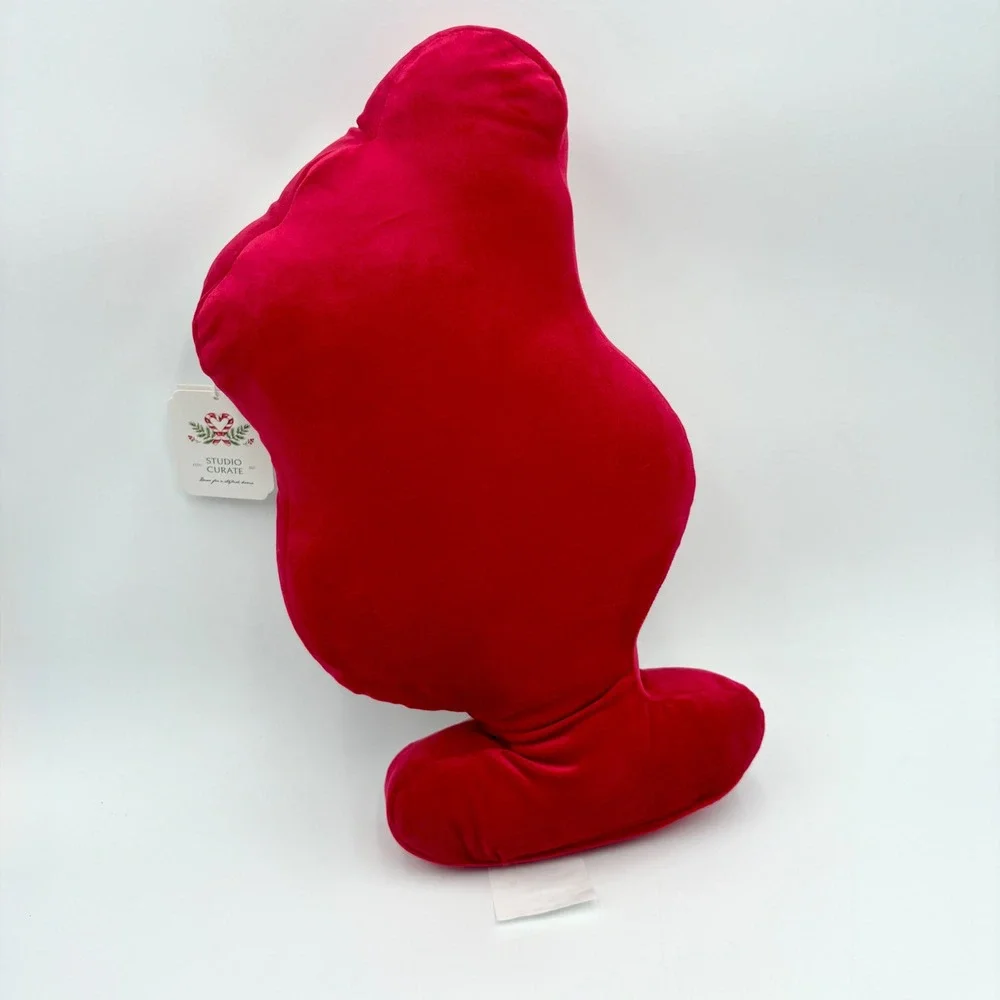 Studio Curate Christmas Holiday Santa Cocktail Glass Shaped Decorative Pillow‎